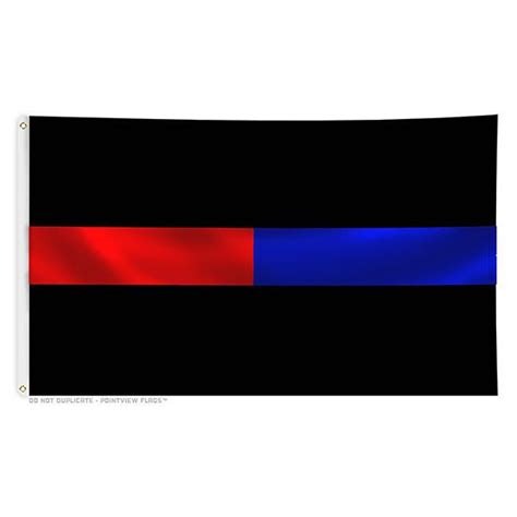 Thin Red Linethin Blue Line 3 X 5 Foot Flag With Grommets Thin