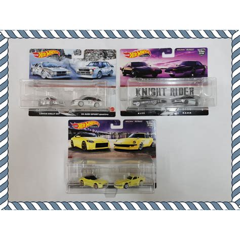 Hot Wheels Premium Car Culture 2 Packs Set Twin Pack Nissan Z Proto Fairlady Z Lancia Audi Sport