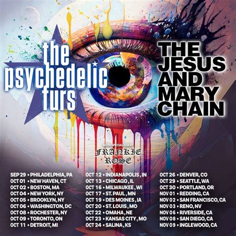 The Psychedelic Furs And The Jesus And Mary Chain Announce Co