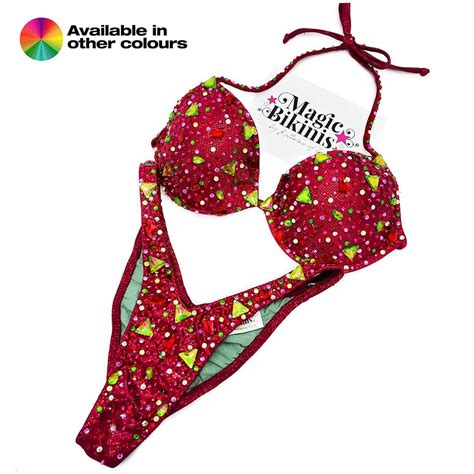 Competition Quick Ship Bikini No Mystique With Mixed Crystals Magic Bikinis Custom
