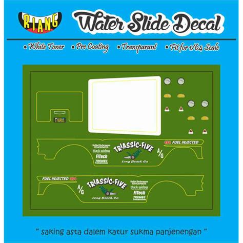 Jual Decal Waterslide Hot Wheels Gasser Triassic Five Kota Denpasar CCNK Garage Tokopedia
