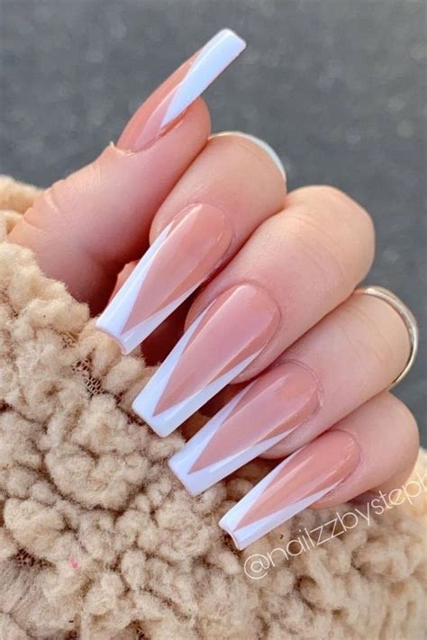 Nude Nail Designs You Cant Help But Love White Tip Acrylic Nails White Tip Nails French