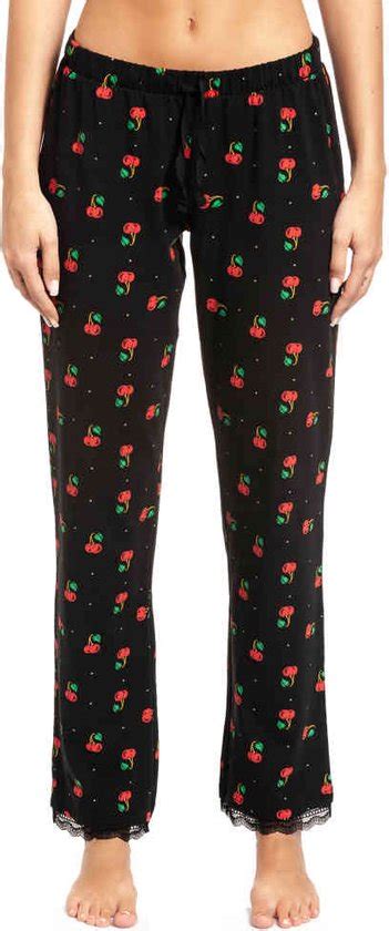 Pussy Deluxe Pyjamabroek L Cherries Zwart Bol