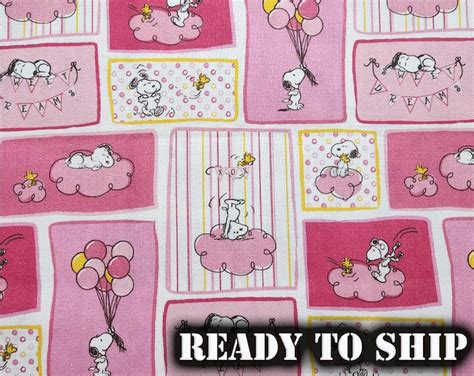 Low Stock Cute Snoopy Sleepy Patches Peanuts Nursery Cotton Fabric