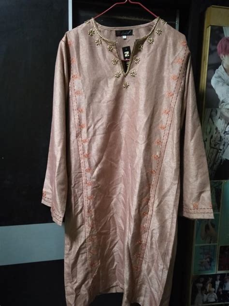 Nude Colour Baju Kurung Set Women S Fashion Muslimah Fashion Baju Kurung Sets On Carousell