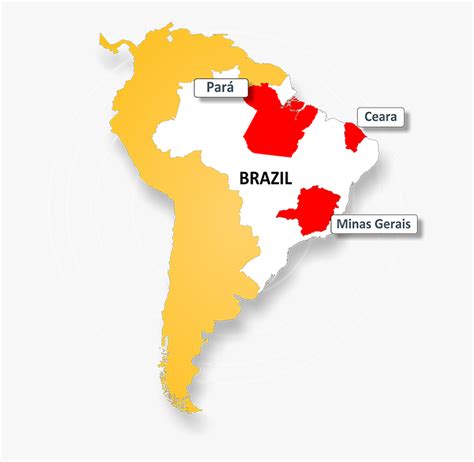 Location Map - Brazil Iron Ore Mines Map, HD Png Download - kindpng