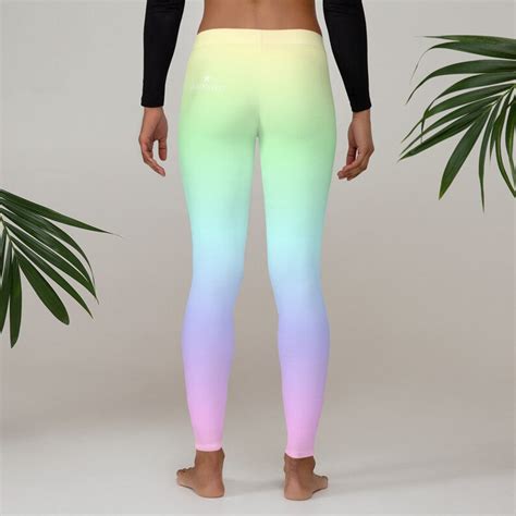 Pastel Rainbow Leggings Gradient Ombre Tie Dye Pastel Yoga Etsy