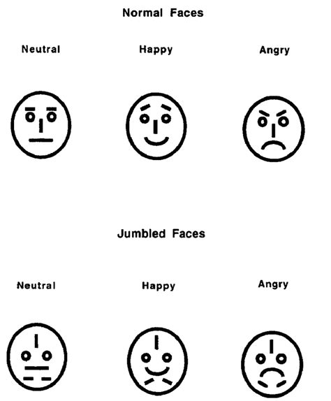 Example Of The Schematic Face Stimuli Used In Experiments 2 And 3