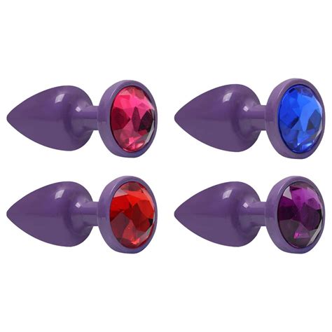 Plug Anal Lilás Em Abs Pedra Hot Pink