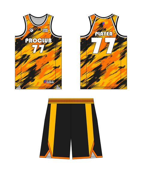 Jersey basketball template design. Basketball uniform mockup design ...