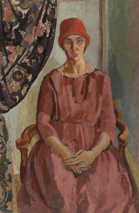 Duncan Grant 1885 1978 Vanessa Bell The Red Hat Philip Mould