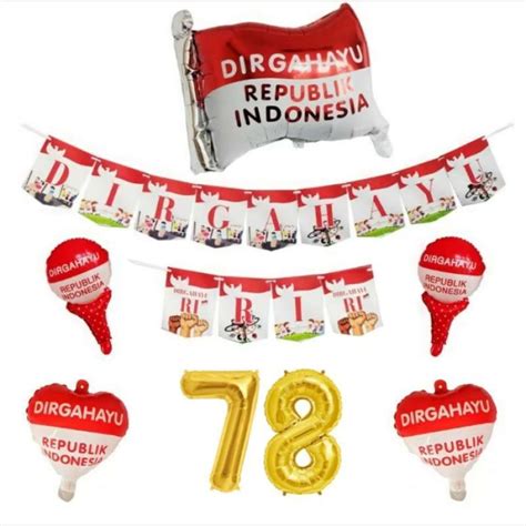 Jual Paket Dekorasi Hut Ri Hiasan Balon Dirgahayu Hut Ri Agustus