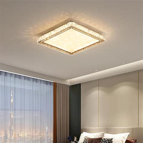 Buy Citra X Mm Gold Crystal Square Led Chandelier Lamp Warm