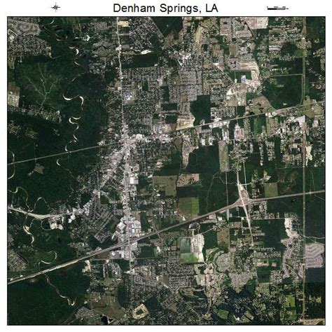 Aerial Photography Map of Denham Springs, LA Louisiana