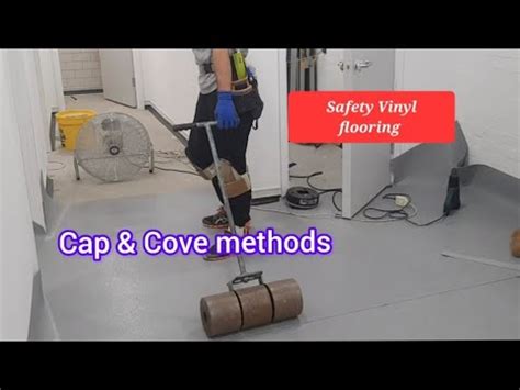 This Is How Vinyl Flooring Is Done Cap Cove Safety Vinyl With Manhole