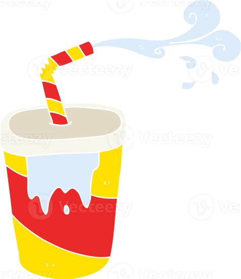 Flat Color Illustration Of Soda 44989736 Png