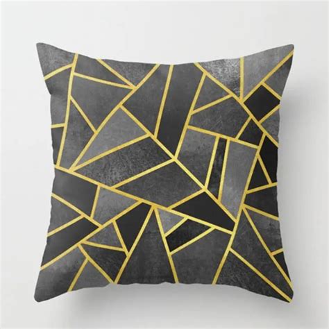 Free Shipping Custom Modern Minimalist Color Geometric Print Throw Pillows Home Decor Sofa ...