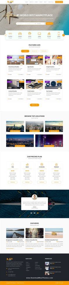 12 Classifieds Template Ideas Web Design Website Design Templates