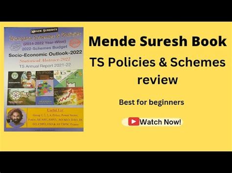 Best Book For TS Policies For Beginner Mende Suresh Book TSPSC