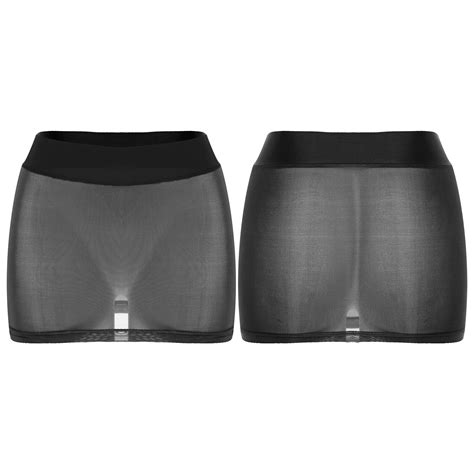 Womens Sheer Ultra Short Skirts See Through Low Waist Micro Mini Skirts Lingerie EBay