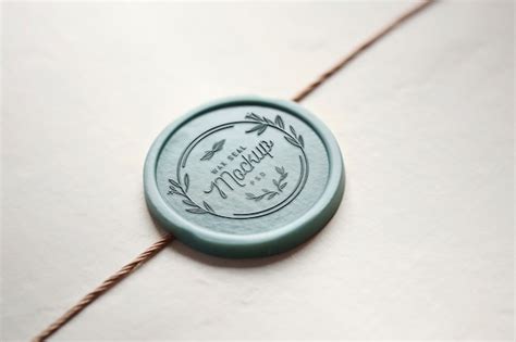 Premium Psd Wax Seal Mockup Design
