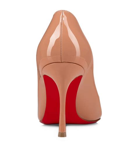 Womens Christian Louboutin Nude Dolly Patent Pumps 85 Harrods UK