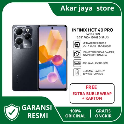 Jual Infinix Hot 40 Pro Ram 8 256GB Original Garansi Resmi Shopee Indonesia