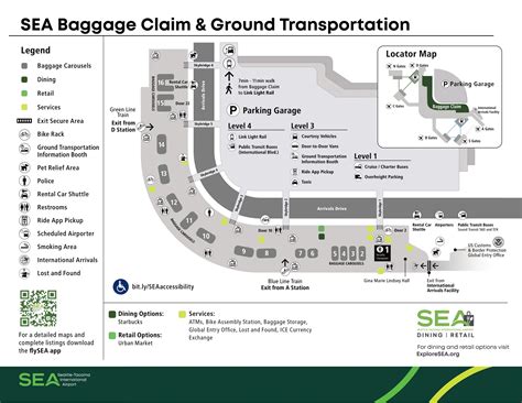 Seattle–Tacoma International Airport Ground Transportation Map (2025