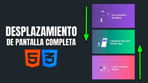 Desplazamiento Vertical A Pantalla Completa Con Full Page Html Css