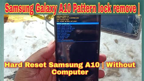 Samsung Galaxy A10 Hard Reset A10 Hard Reset Key A10 Hard Reset Code Youtube