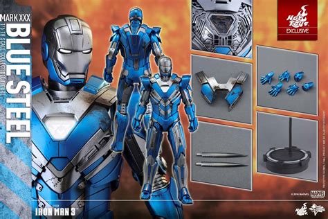 Exclusive Hot Toys Blue Steel Iron Man Figure Up For Order Marvel Toy News