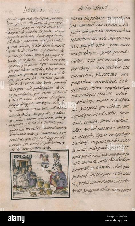 The Florentine Codex Folio 80 Stock Photo Alamy