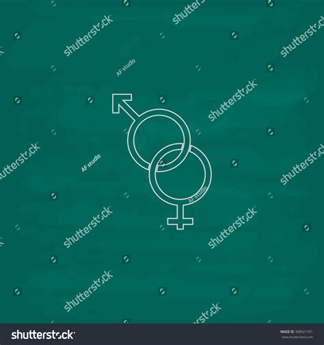 Twisted Male Female Sex Symbol Outline Stock Vector Royalty Free 308921591 Shutterstock