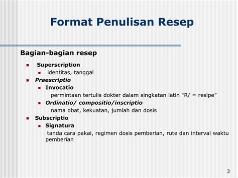 Cara Menulis Resep Obat Ppt Teknik Penulisan Resep Powerpoint