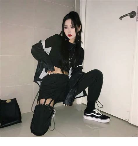 STREET FASHION BLACK HOLLOW-OUT OVERALLS PANTS BY63013 | aleeby