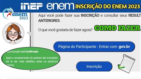Inscrever Enem 2023 - COMO FAZER INSCRIÇÃO DO ENEM 2023 PASSO A PASSO! COMO SE INSCREVER NO ...
