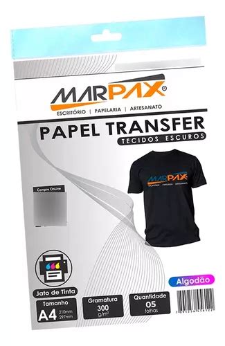 Papel Transfer Para Jato De Tinta - Papel Transfer Jato De Tinta A4 Tecidos Escuros 300g/m² Marp | MercadoLivre