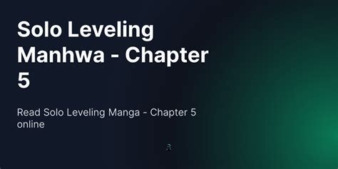 Solo Leveling Chapter 5