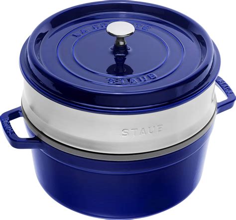 Staub Cast Iron Roastercocotte With Steamer Insert Round 26 Cm 52