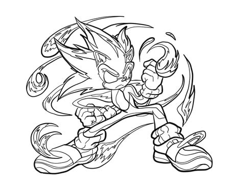 Dark Sonic Is Strong Coloring Page Download Print Or Color Online