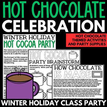 Hot Chocolate Class Party Christmas Party Activities Hot Cocoa