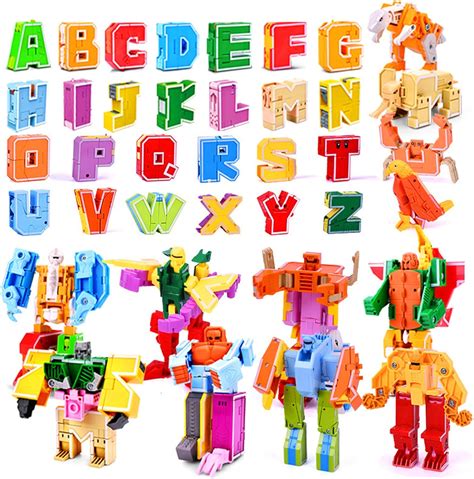 Alphabet Transformers Toys,Letter Deformation Robot,Transform Into ...
