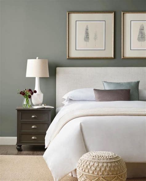 Sherwin Williams Evergreen Fog Color Of The Year Master Bedroom