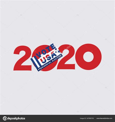 2020 United Stated America Presidential Election Vote Design Typography ...