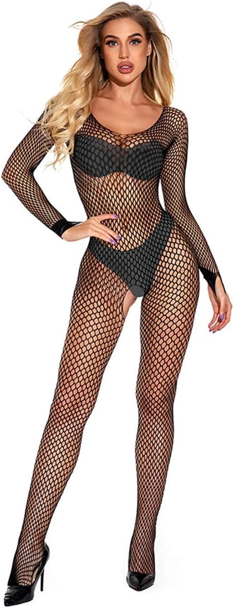 Amazon Kathsofy Women Sexy Fishnet Bodysuit Mesh Bodystockings One Piece Teddy Lingerie