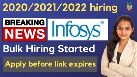 Infosys Mass Hiring 2022 Again Batch 202020212022 Core It Jobs Any Graduatewatch And Apply