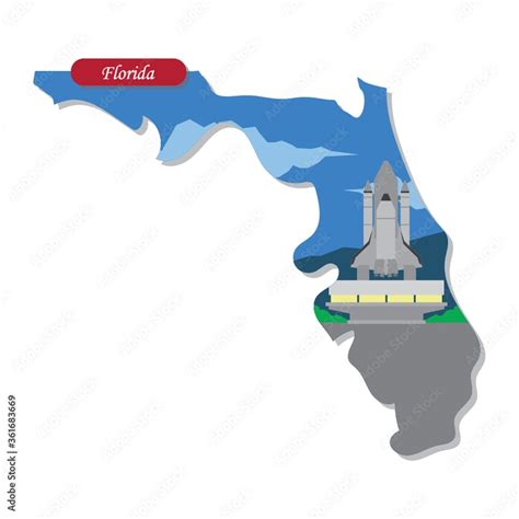 Florida state map Stock Vector | Adobe Stock