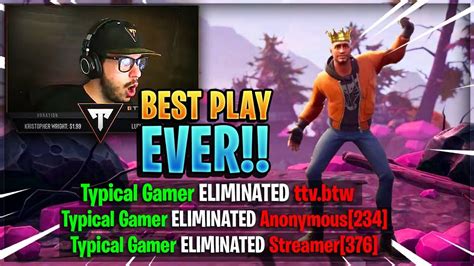 Typical Gamer S Best Play Ever Best Clutch In Fortnite Youtube