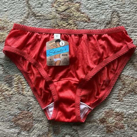 15 Pair VTG 70s Skintees Bikini Panties Red Semi Sheer Nylon Size 7 NOS USA EBay