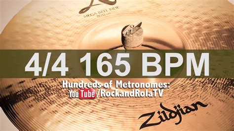 🔴 165 Bpm Ride Metronome Youtube